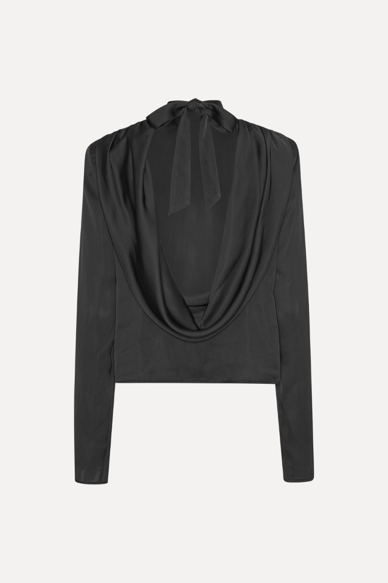 【関税&送料込】Rotate Birger Christensen Black Oversize Bla Oversized T-shirt Black - ROTATE Birger Christensen
