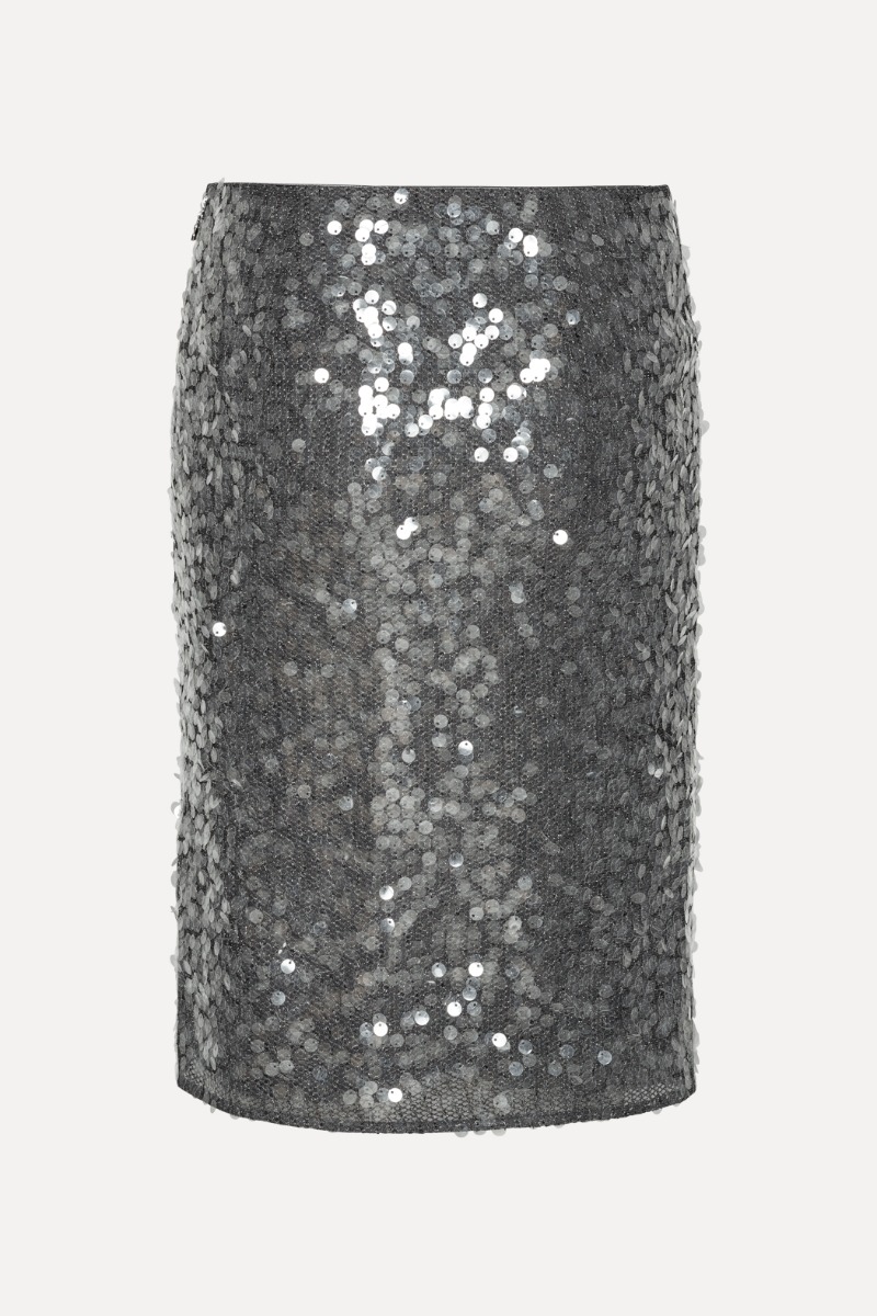 スカート ROTATE BIRGER CHRISTENSEN 'Net Sequin Midi' skirt Net Sequin Midi Skirt Dark Grey - ROTATE Birger Christensen