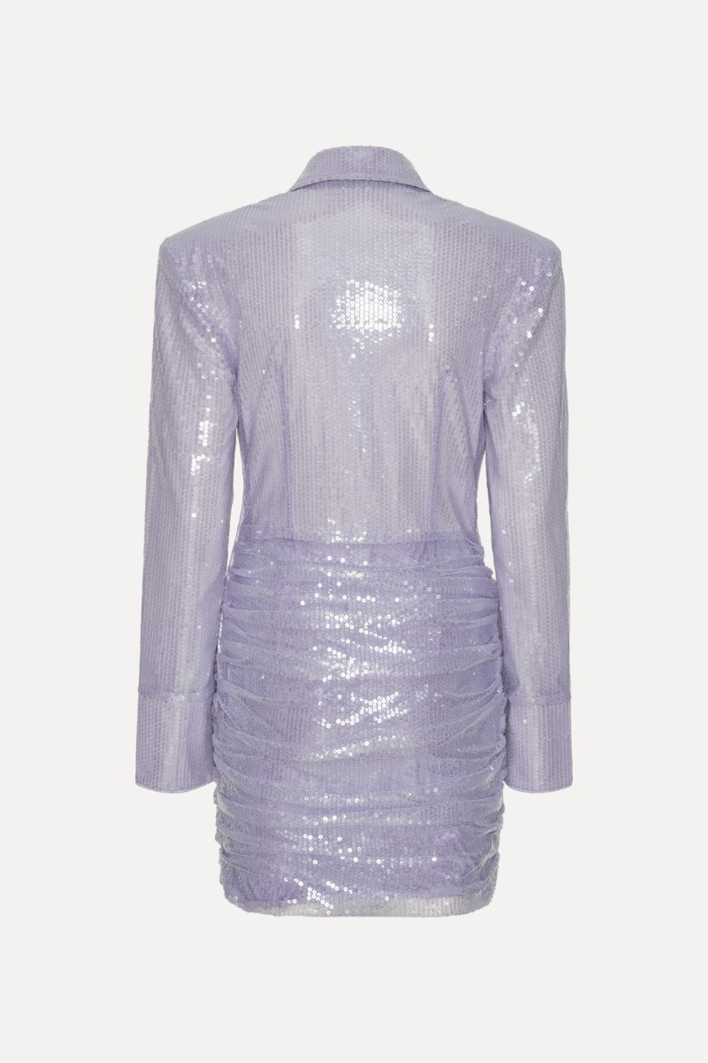 ワンピースその他 ROTATE Birger Christensen Sequined mini dress with purple pr Rotate Birger Christensen Sequin Mini Dress Dresses Purple