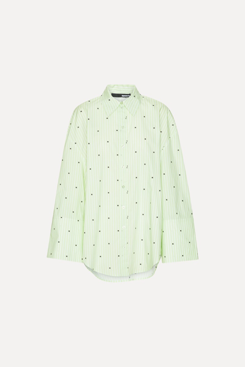 ワンピース Off-White OVERSIZED POPLIN SHIRT (OWDG009 S25FAB0010110) Poplin Oversized Shirt Striped Black - ROTATE Birger Christensen