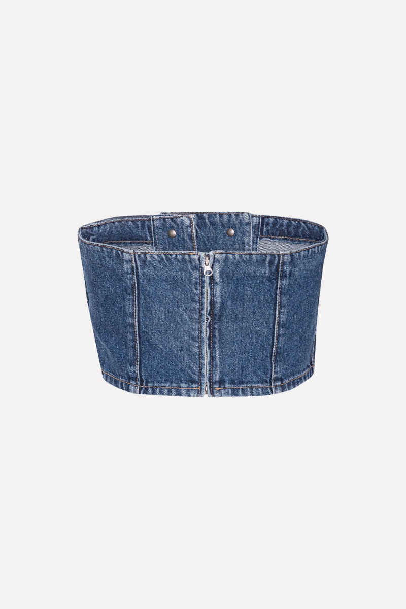 Denim Button Detail Top Blue - ROTATE Birger Christensen