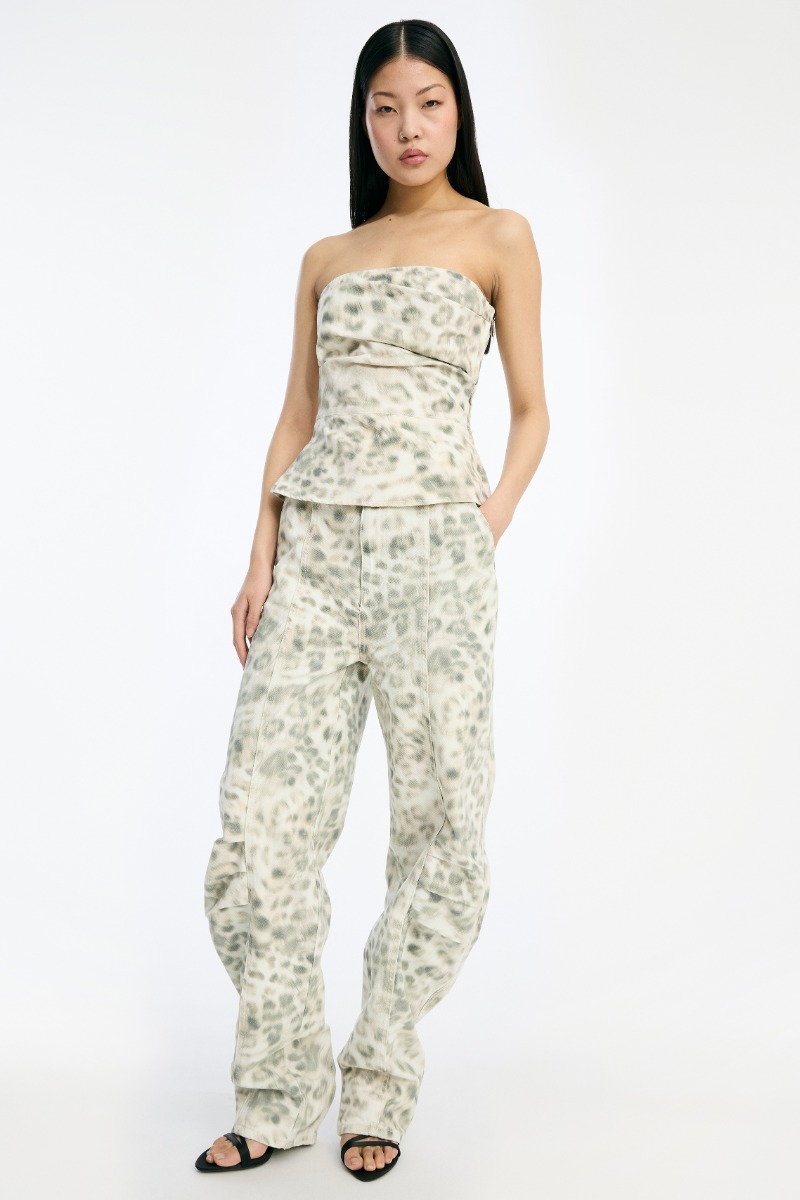 パンツ ROTATE BIRGER CHRISTENSEN 'Printed Twill Cargo' pants Printed Twill Cargo Pants Black Print - ROTATE Birger