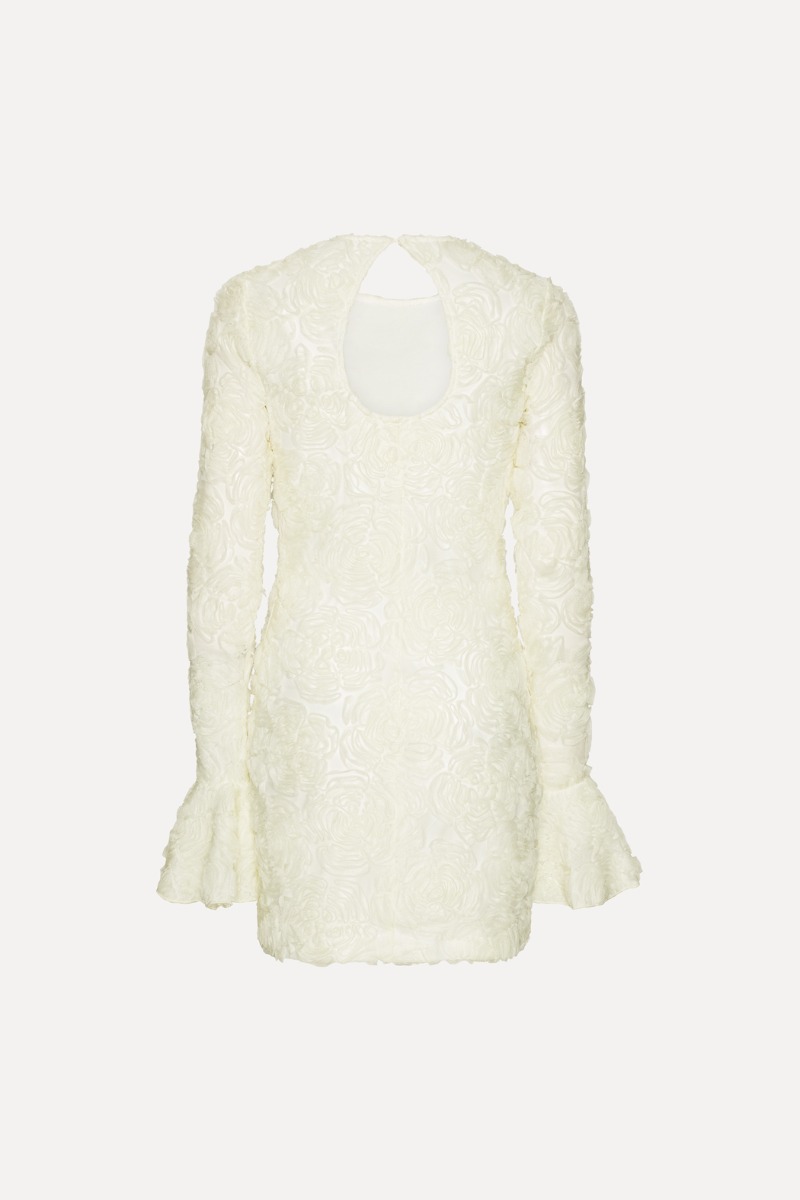 【新品】 シェリエ sheer tweed ruffle mini dress MINI DRESS – shéller / シェリエ