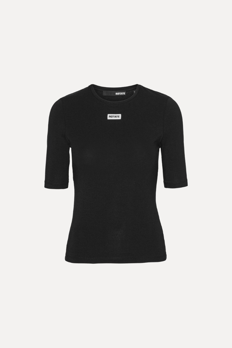Short Sleeve T-shirt Black - ROTATE Birger Christensen