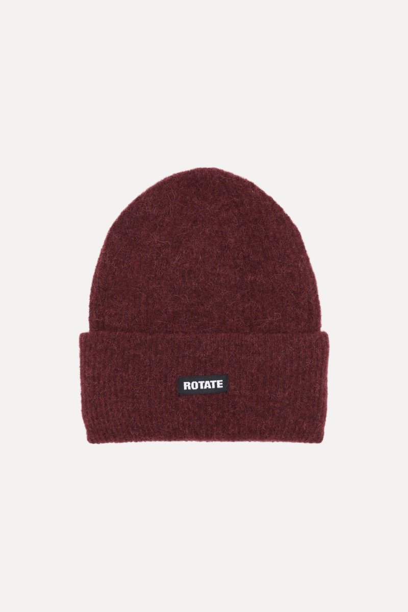 Rib Knit Beanie Zinfandel - ROTATE Birger Christensen