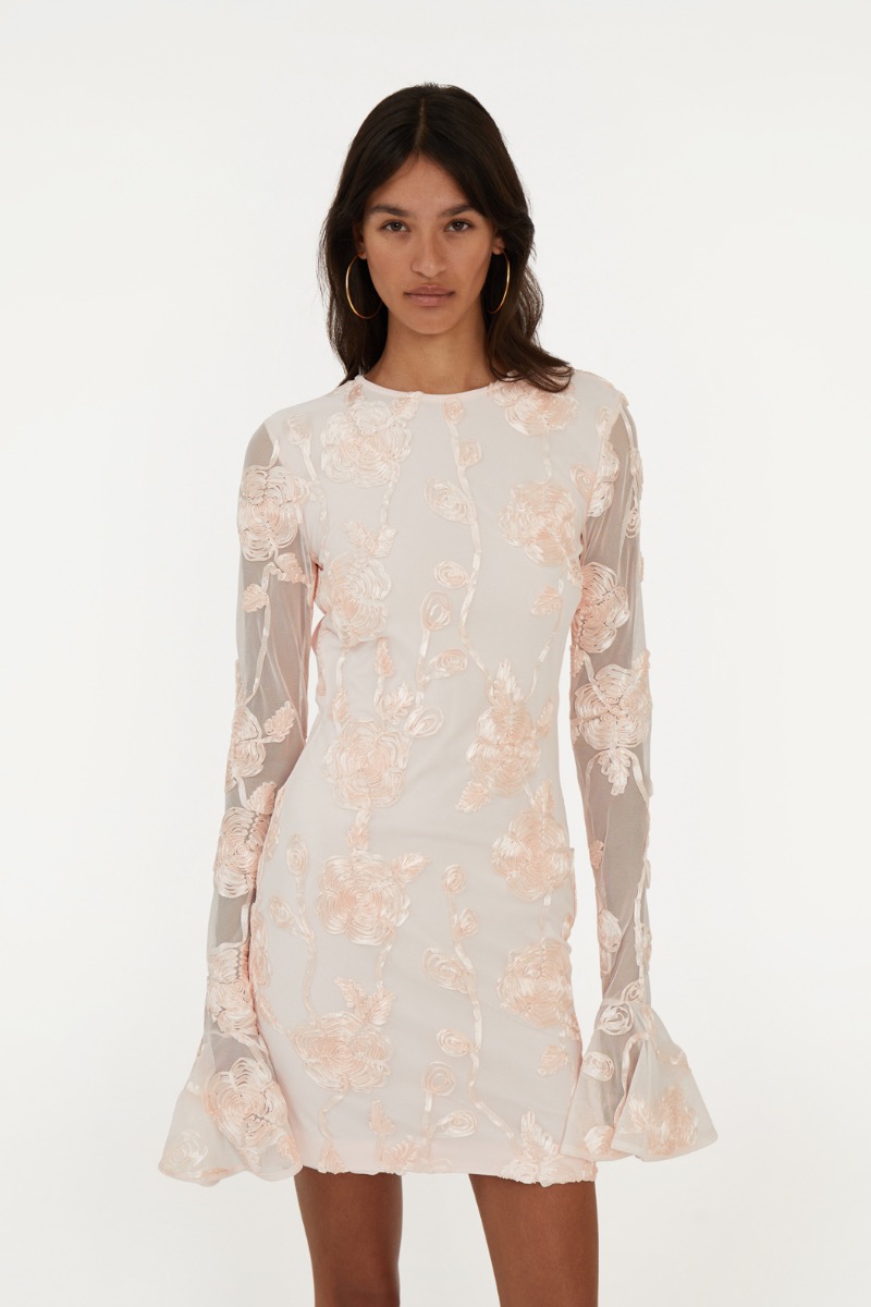 ROTATE ロテート ワンピース Embroidered mesh minidress1040376 140824_rotate_ss25_113692_flow
