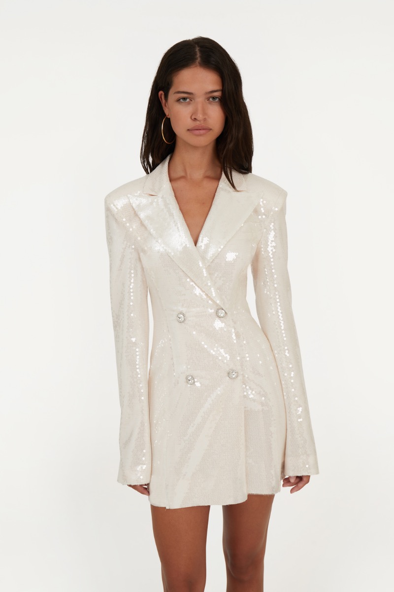 ワンピース ROTATE BLAZER DRESS Sequins Blazer Dress Beige - ROTATE Birger Christensen