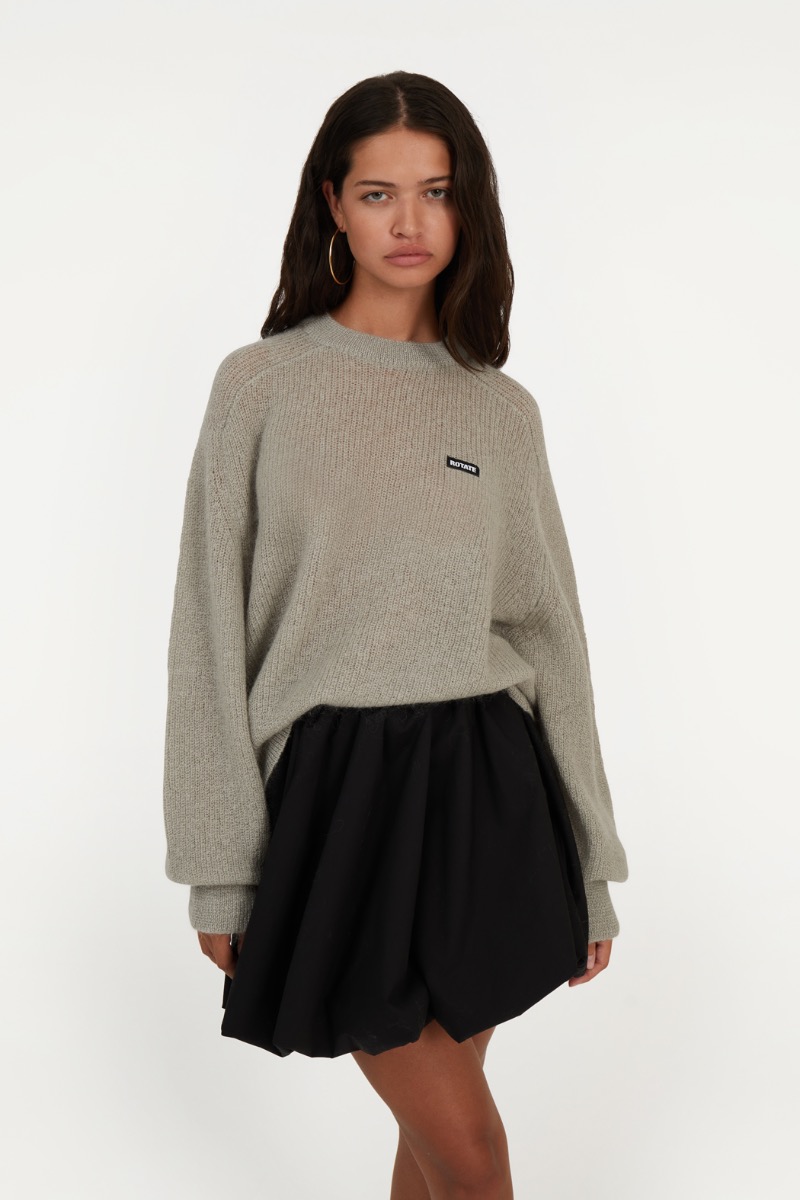 スカート ROTATE BIRGER CHRISTENSEN 'Mini Balloon' skirt Two Layer Chiffon Skirt Black - ROTATE Birger Christensen