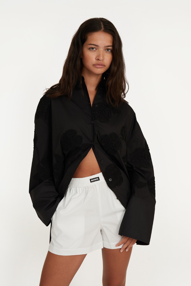 ショートパンツ ROTATE SS25 'Elasticated' shorts (113828400 400) Elasticated Shorts Bright White - ROTATE Birger Christensen