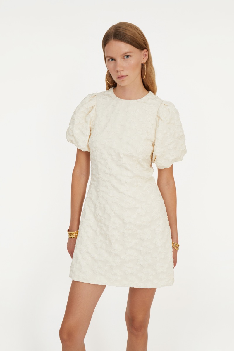 Jacquard Mini Dress White - ROTATE Birger Christensen