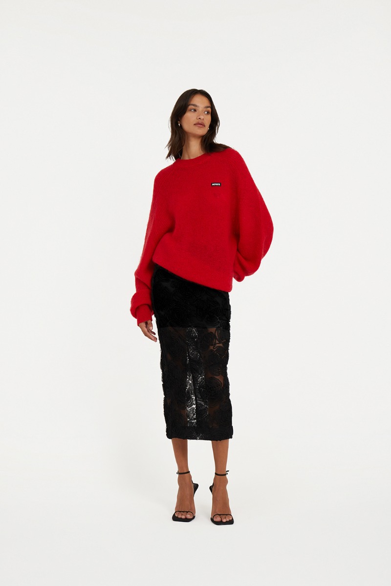 スカート ROTATE BIRGER CHRISTENSEN 'Printed Faux Fur' skirt Printed Faux Fur Skirt Black Print - ROTATE Birger Christensen