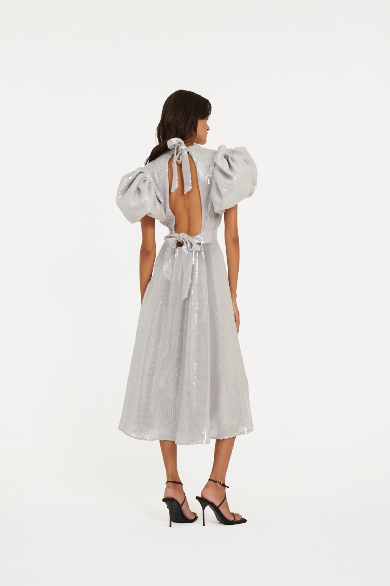ワンピース ROTATE Woman Dress Grey 113871 039 280524_rotate_ecom_113871039_a