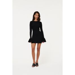 スカート ROTATE BIRGER CHRISTENSEN 'Big Flower Mini' dress Black 280524_rotate_ecom_113897000_1