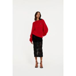 ROTATE Birger Christensen ミニスカート ブラック SS24 Jacquard Mini Skirt Black - ROTATE Birger Christensen