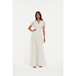 ワンピース ROTATE BIRGER CHRISTENSEN 'Long Sleeve Maxi' dress Rotate White Sequins Maxi Dress Silver | Contemporary Ready