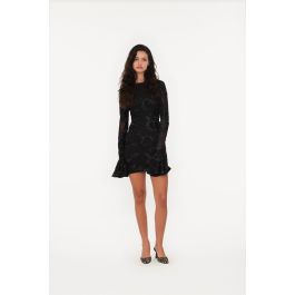 ワンピース ROTATE BIRGER CHRISTENSEN 'Flower mesh ruffle' dress Black Flower Mesh Ruffle Dress Black - ROTATE Birger Christensen