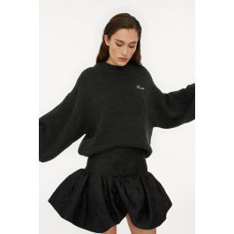 Jacquard Mini Skirt Black - ROTATE Birger Christensen