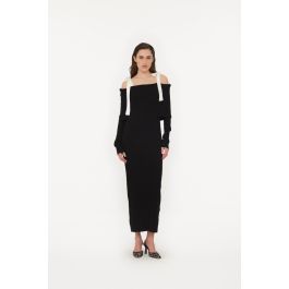 【関税&送料込】Rotate Birger Christensen Lace Midi Dress Lace Fitted Midi Dress Black - ROTATE Birger Christensen
