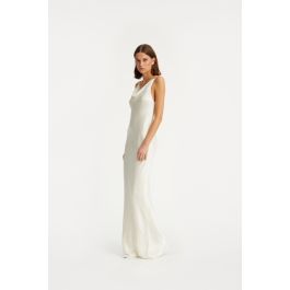 Maxi Slip Dress Creme White - ROTATE Birger Christensen