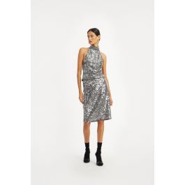 スカート ROTATE FW25 'Net Sequin Midi' skirt (1143463059 3059) Net Sequin Midi Skirt Dark Grey - ROTATE Birger Christensen