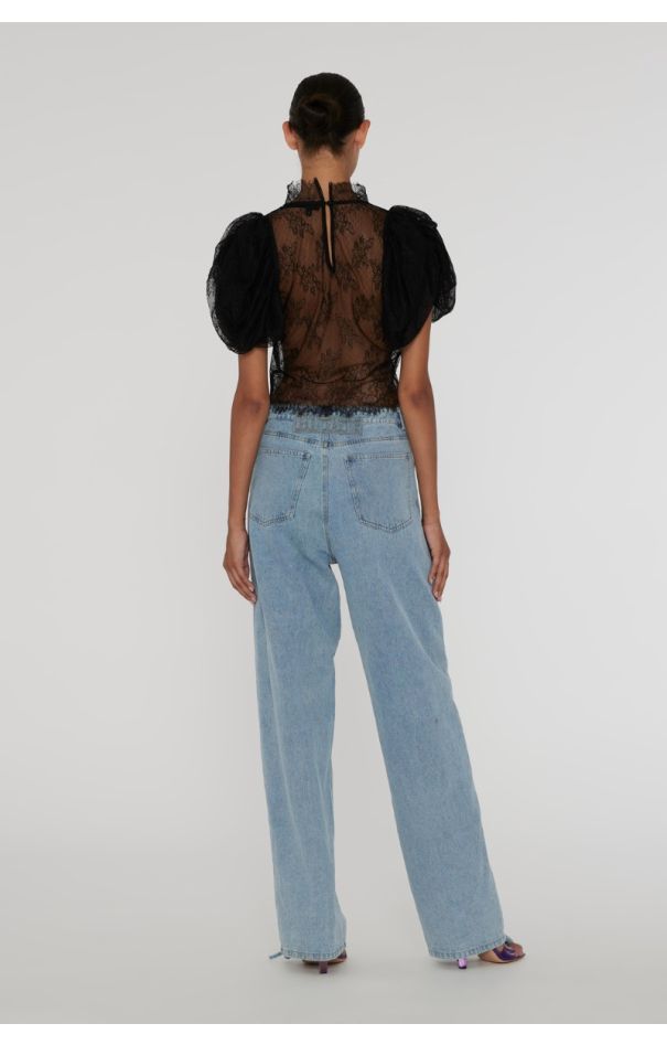 ROTATE Heavy Lace High Rise Pants