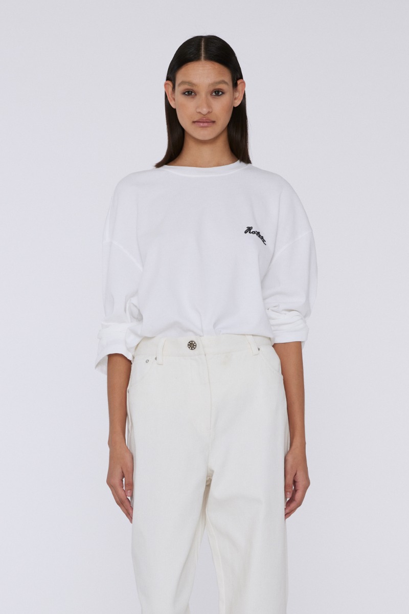 Long Sleeve T-shirt Bright White - ROTATE Birger Christensen