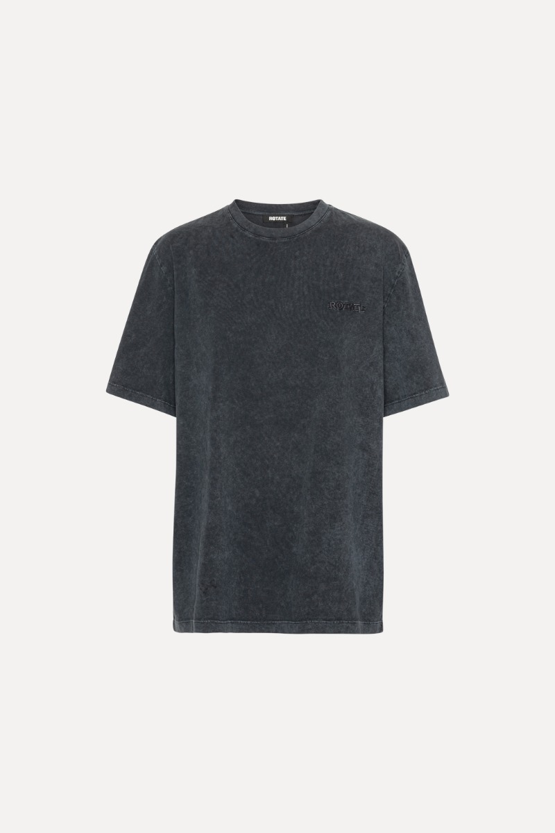 【関税&送料込】Rotate Birger Christensen Black Oversize Bla Oversized T-shirt Black - ROTATE Birger Christensen