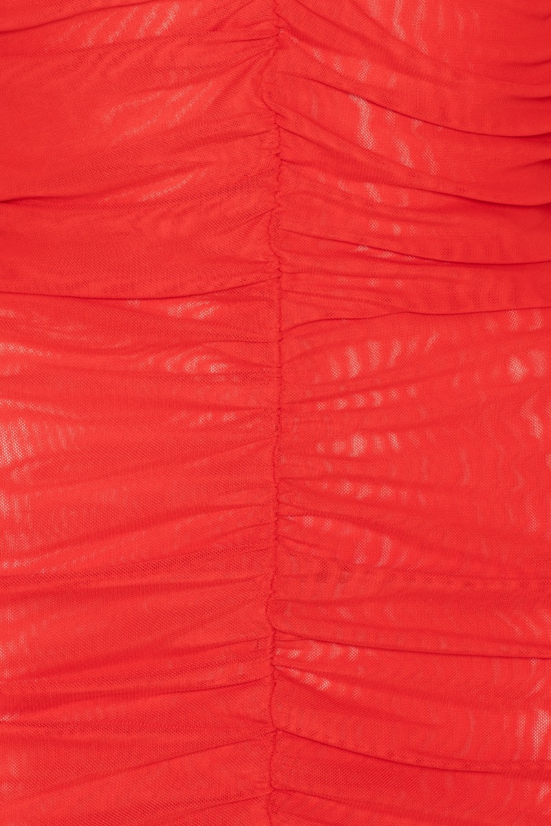 Mesh LS Mini Dress Red - ROTATE Birger Christensen