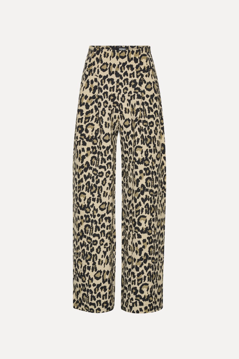 Jacquard Wide Leg Jeans Leopard Print - ROTATE Birger Christensen