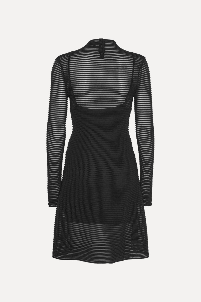 Knitted Flared Mini Dress Black ROTATE Birger Christensen