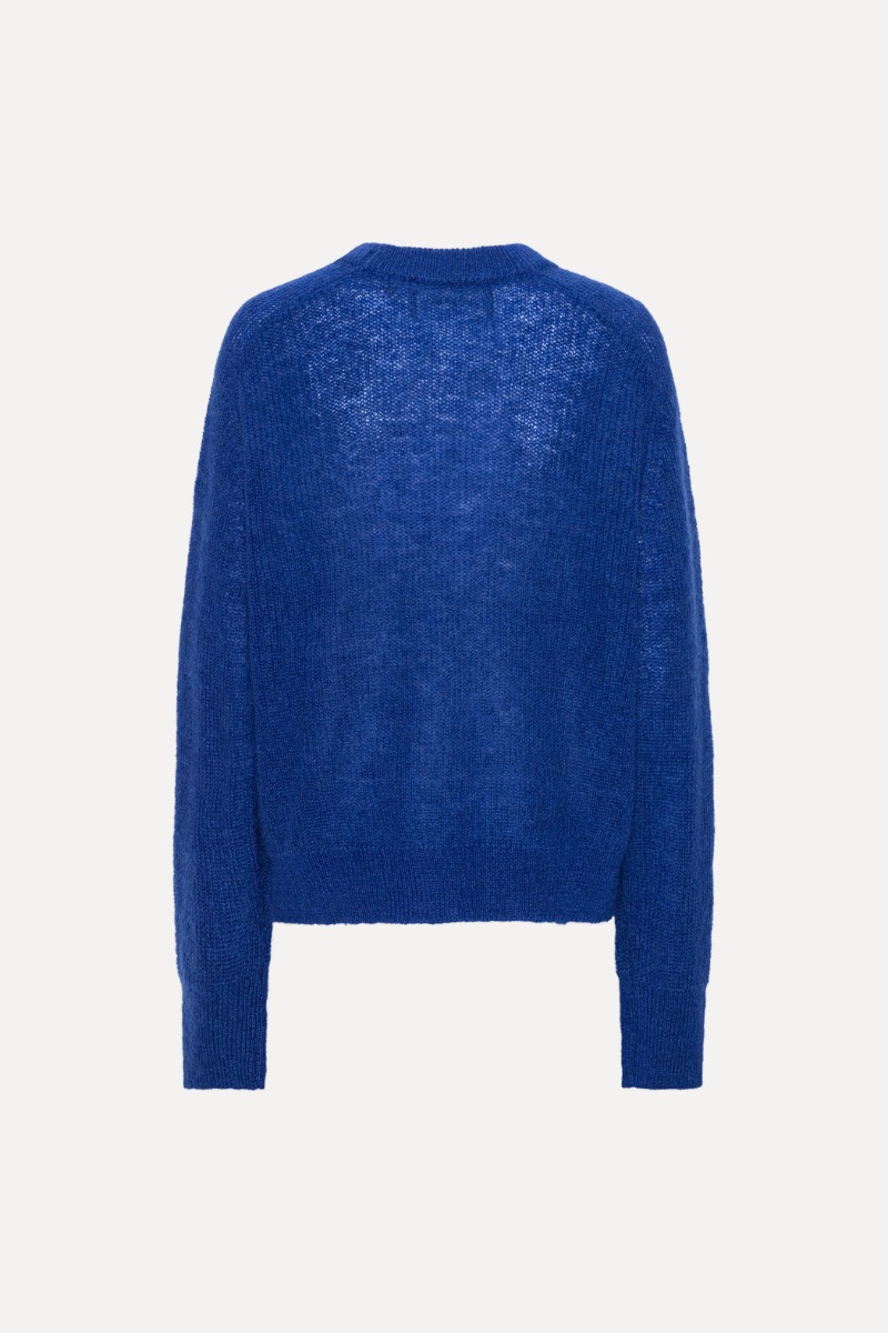 Light Knit Logo Sweater Dark Blue - ROTATE Birger Christensen