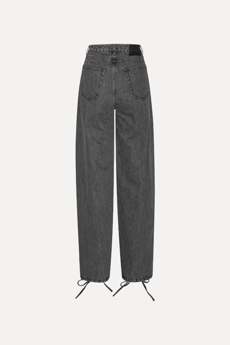 Denim Laced Leg Pants Black - ROTATE Birger Christensen