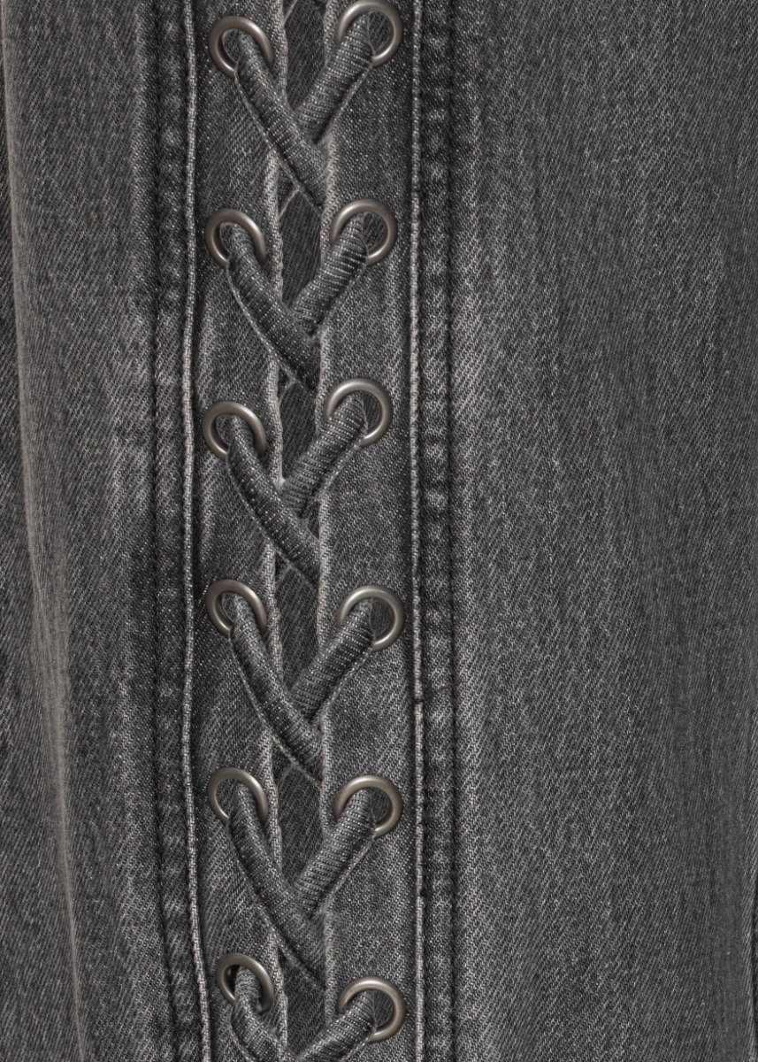 パンツ Share spirit lace up denim pants lgb Share spirit lace up denim pants lgb - メルカリ