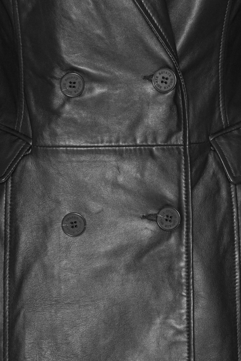 Leather Long Coat Black - ROTATE Birger Christensen