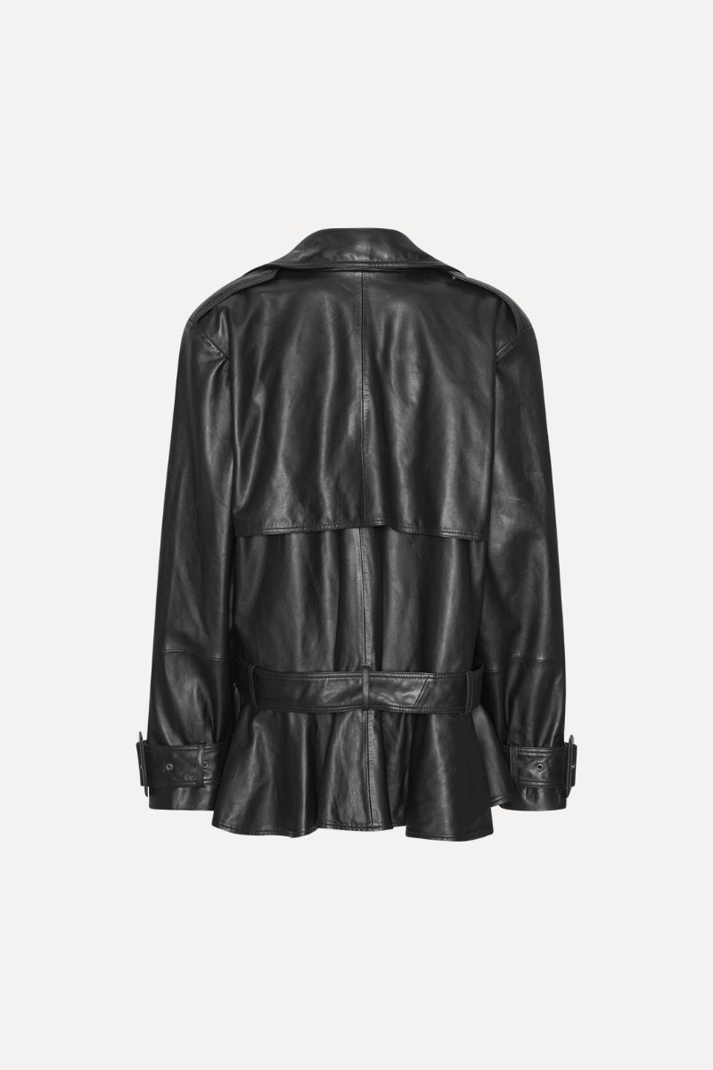 Biker Leather Jacket Black - ROTATE Birger Christensen