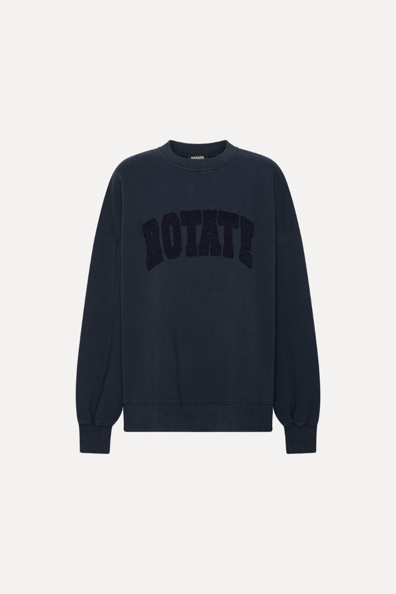 Heavy Sweat Crewneck Dark Blue ROTATE Birger Christensen