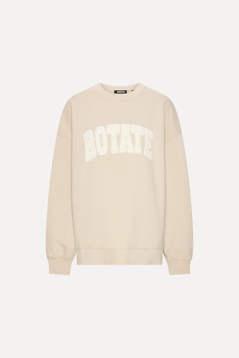 Heavy Sweat Crewneck Beige ROTATE Birger Christensen