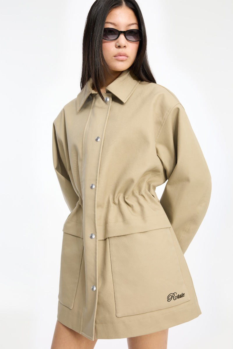 Heavy Woven Jacket Beige - ROTATE Birger Christensen