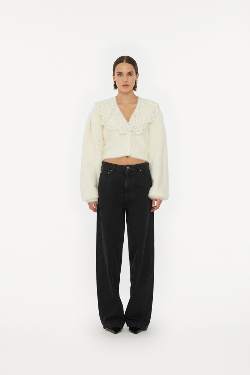 Wide Leg 5 Pocket Jeans Black - ROTATE Birger Christensen