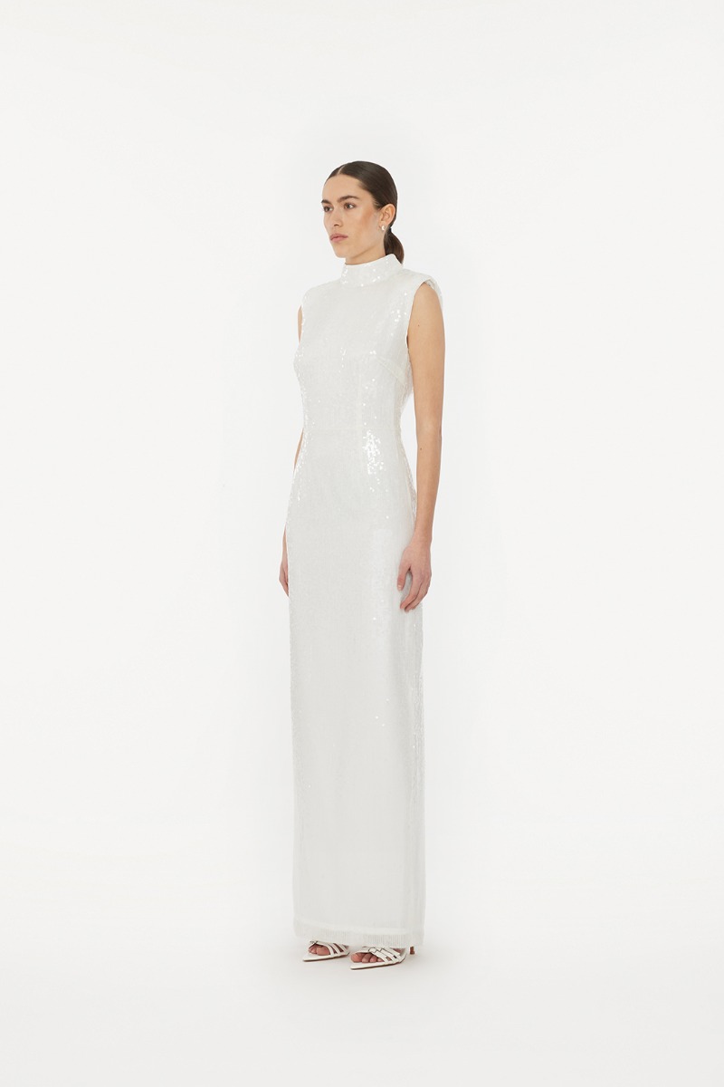 【Rotate】 Sequinedミディドレス Sequin Midi Dress Silver - ROTATE Birger Christensen