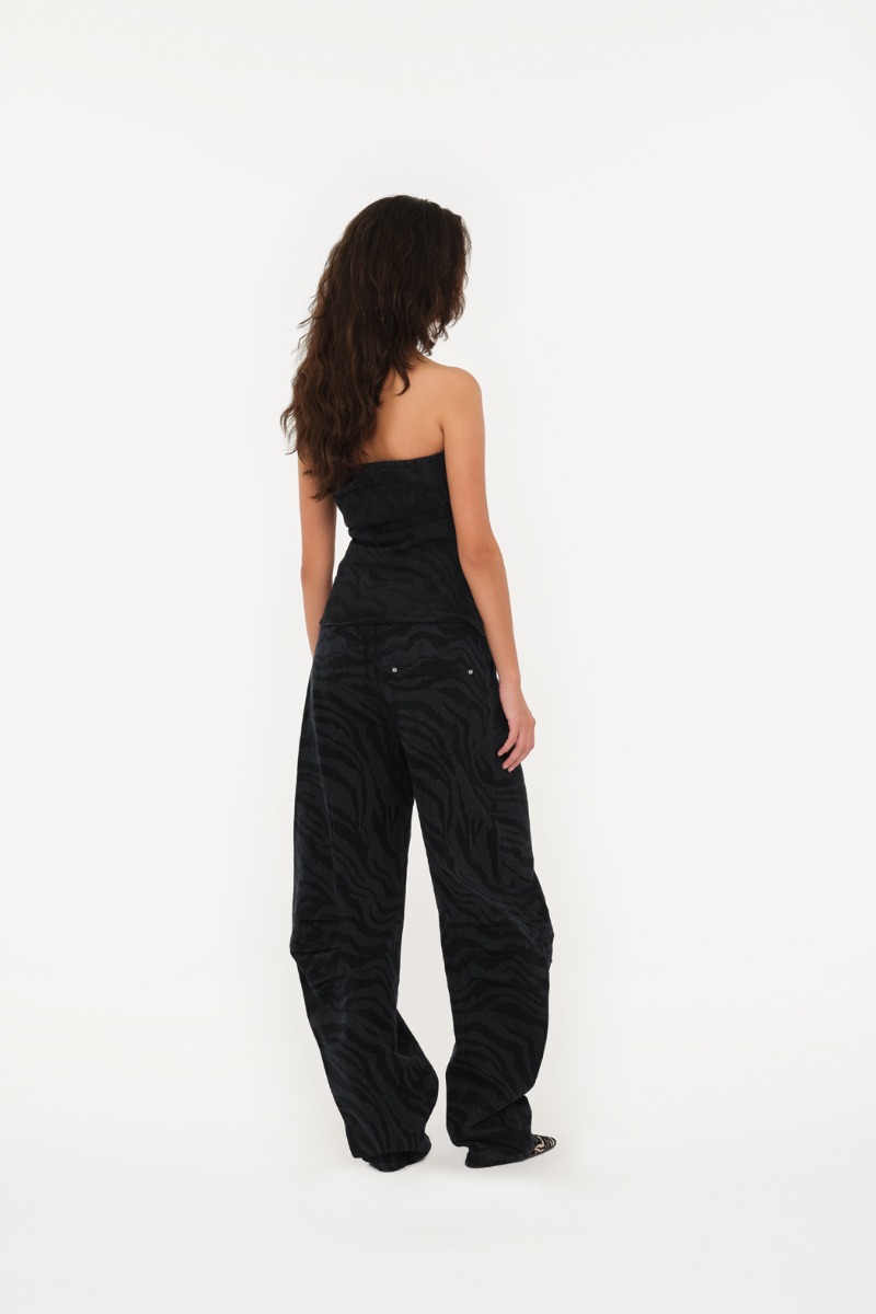 Twill Cargo Pants Black - ROTATE Birger Christensen