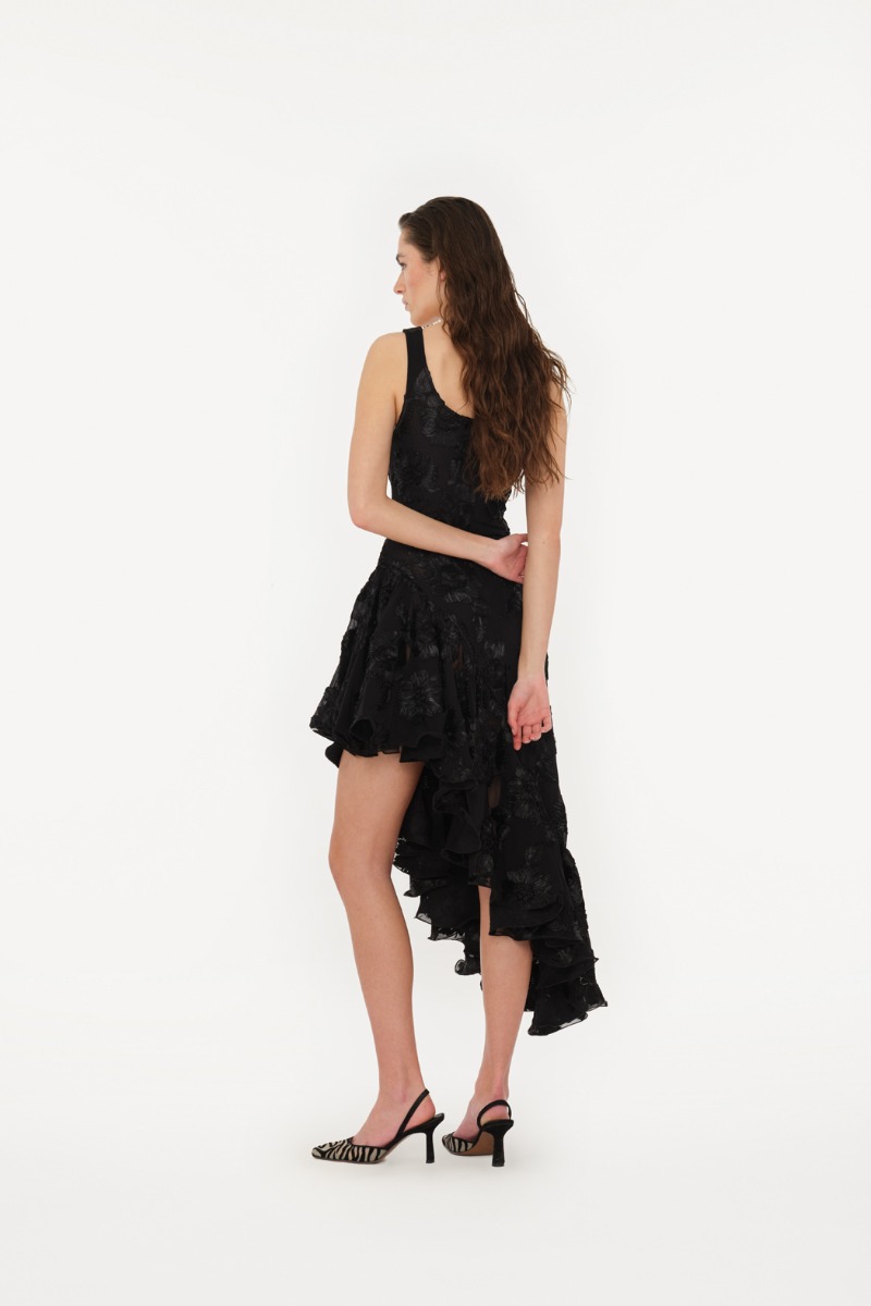 パーティードレス Rotate Birger Christensen 'Flower Mesh Ruffle' Dress ROTATE BIRGER CHRISTENSEN flower-mesh Ruffle Dress