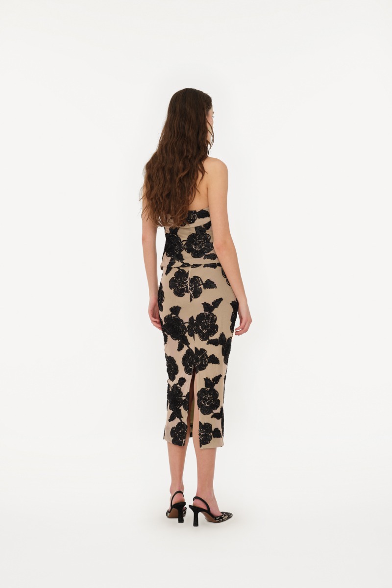 ワンピース ROTATE BY BIRGERCHRISTENSEN Women Mid Skirts 111450284616382 Rib Long Midi Skirt Bright White - ROTATE Birger Christensen