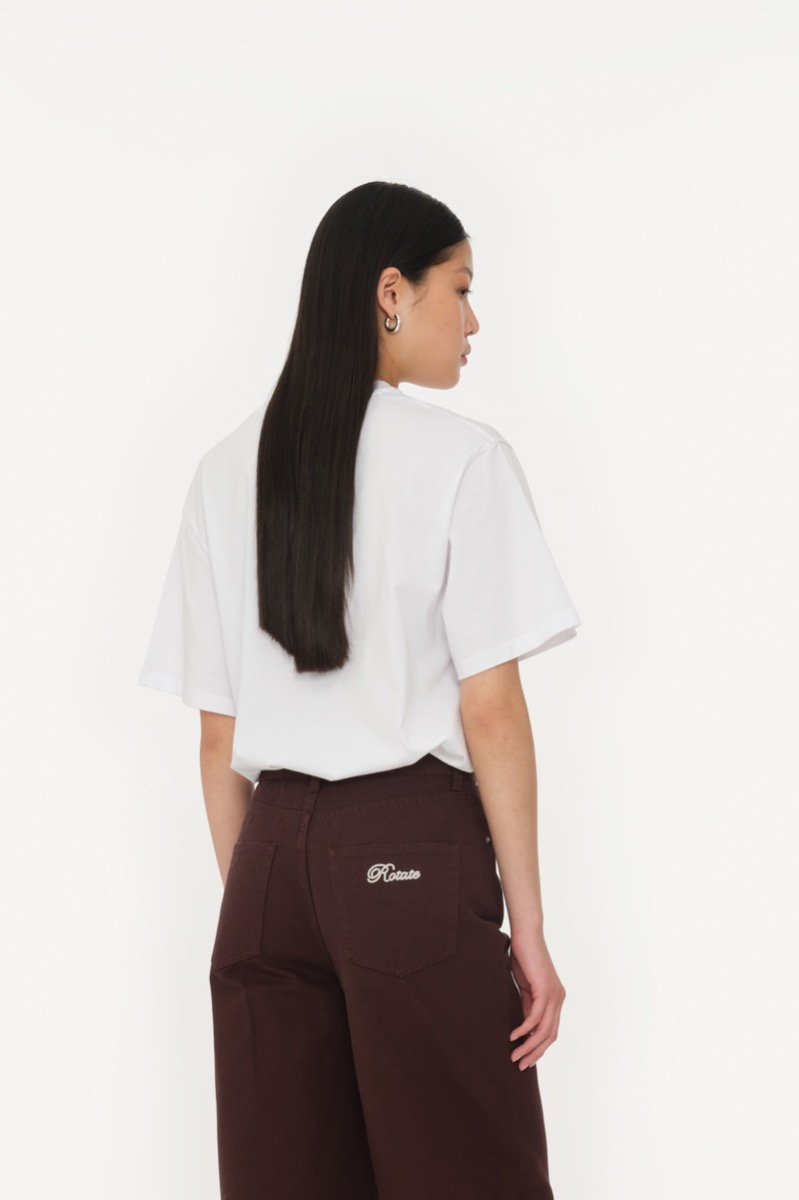 Thin Jersey T-shirt Bright White - ROTATE Birger Christensen