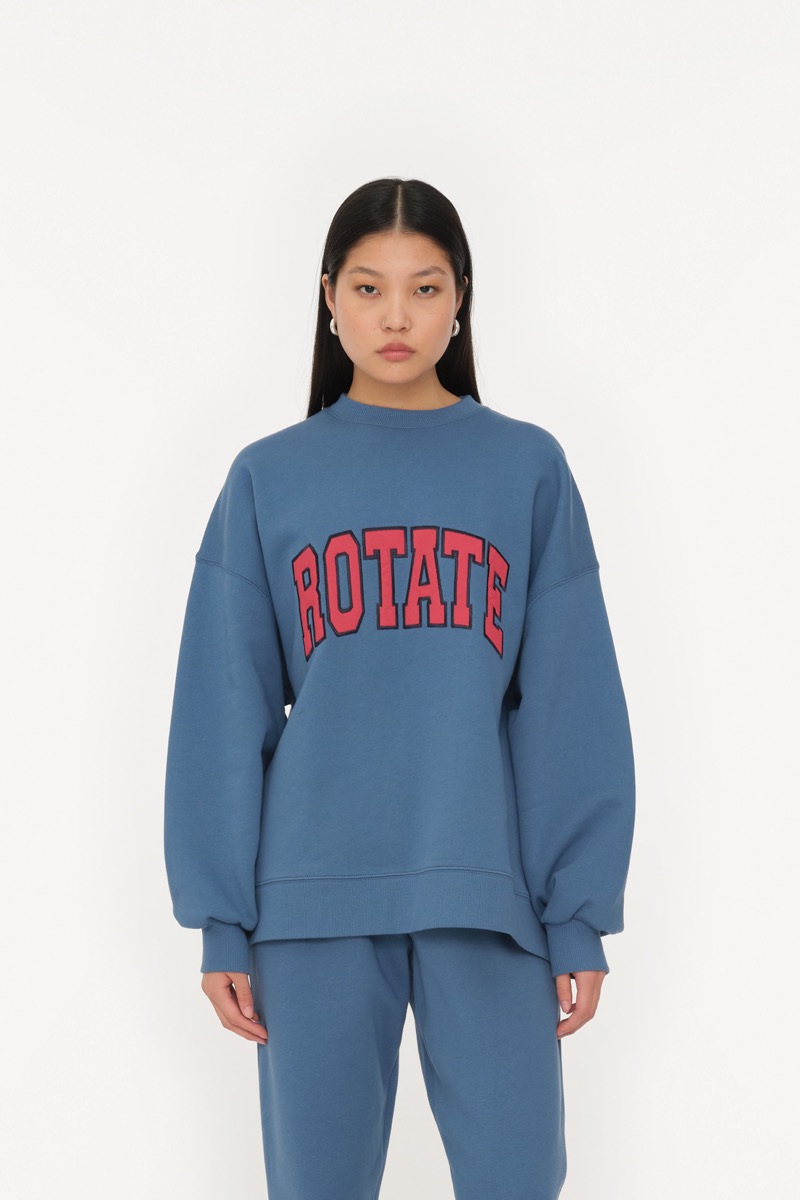その他 ROTATE FW25 HEAVY COTTON SWEATSHIRT (1134271473 BCR4011473) Heavy Sweat Crewneck Black - ROTATE Birger Christensen