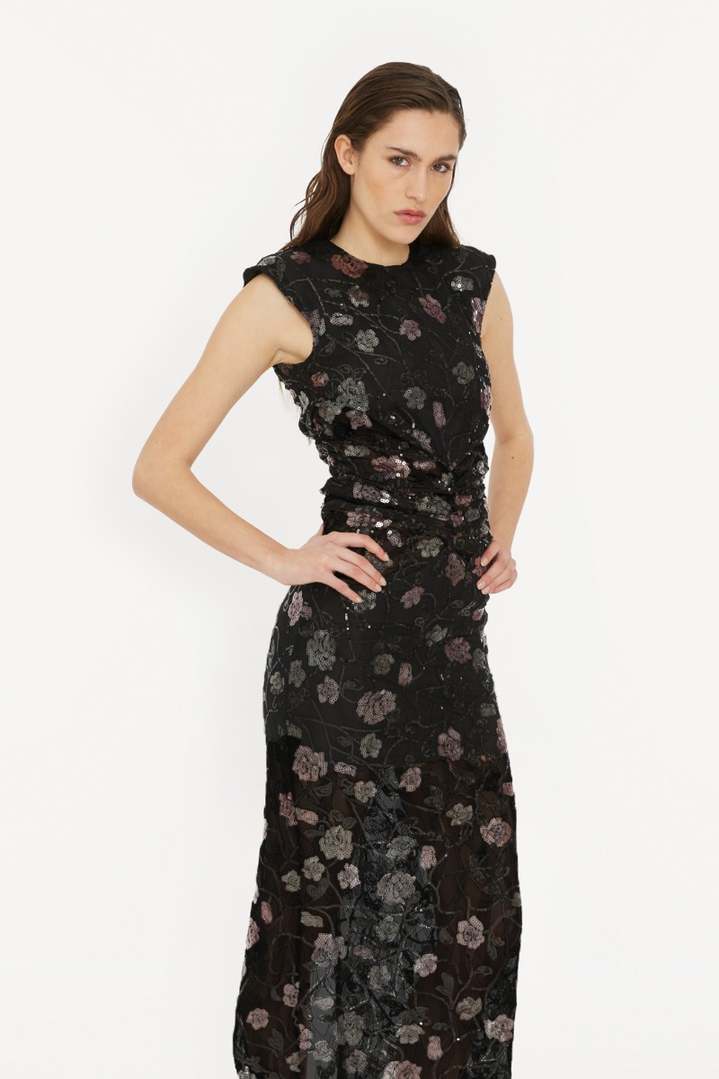 Lace Sleeveless Dress Black - ROTATE Birger Christensen