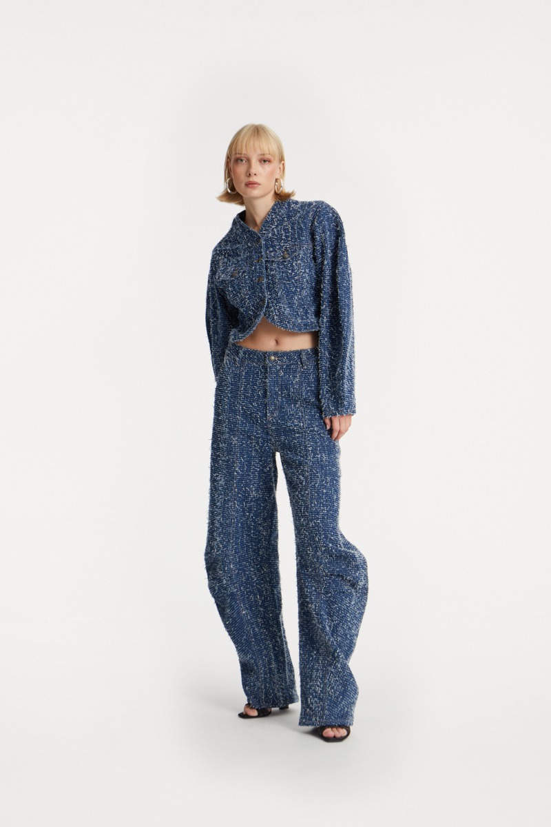 パンツ ROTATE BIRGER CHRISTENSEN 'Printed Twill Cargo' pants ROTATE Birger Christensen CARGO DENIM PANTS Blue | BSTN Store