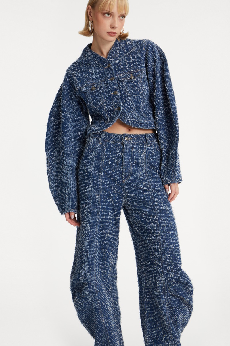 【YOURNUS】Bible Gradation Loose Denim Denim Loose Fit Pants Medium Blue - ROTATE Birger Christensen