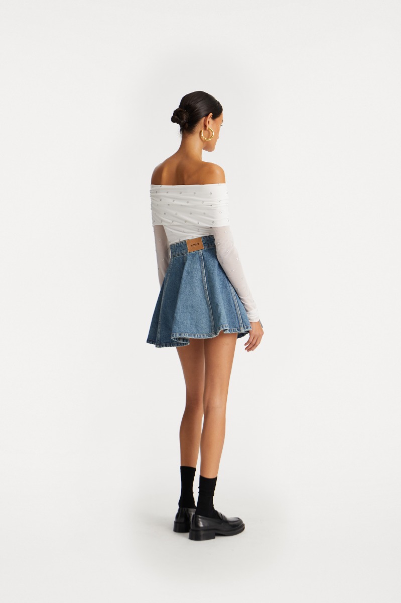 Denim Mini Skirt Vintage Blue - ROTATE Birger Christensen