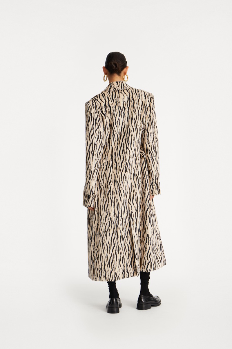 Printed Faux Fur Skirt Black Print - ROTATE Birger Christensen